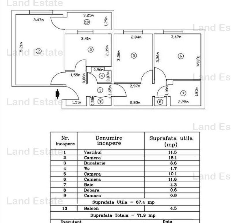 Gorjului, apartament cu 3 camere, bloc reabilitat.